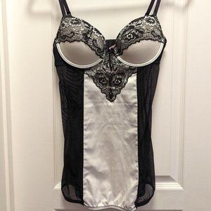 Black & white merrywidow slip (Small)